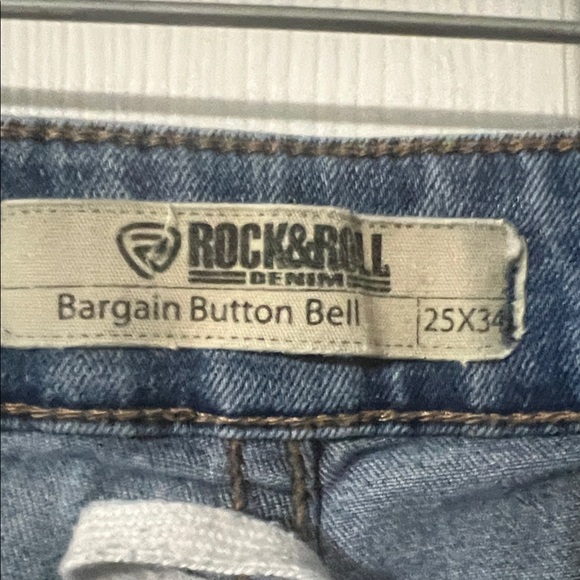 Roll & Roll Denim Flare Jeans with Frayed Hem - Picture 2 of 7